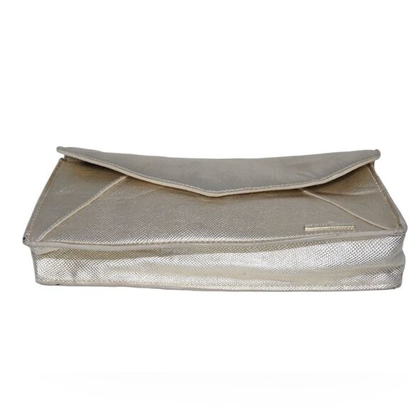 Victoria's Secret Metallic Gold Envelope Style Clutch - Picture 4 of 10